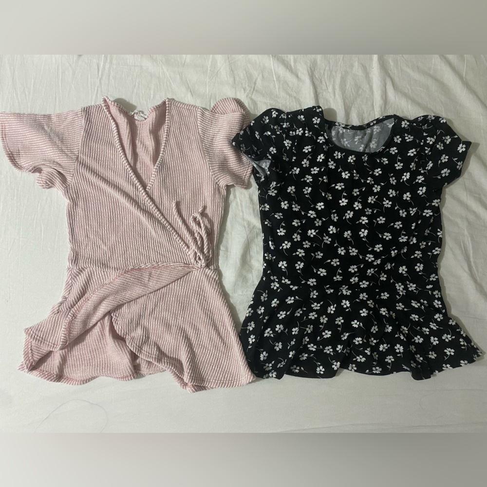 2 peplum blouses